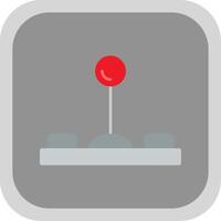 Joystick Flat Round Corner Icon vector