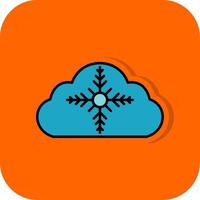 clima lleno naranja antecedentes icono vector