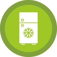 Refrigerator Glyph Multi Circle Icon vector