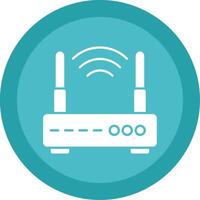 Wifi Router Glyph Multi Circle Icon vector