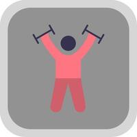 Exercise Flat Round Corner Icon vector