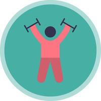 Exercise Flat Multi Circle Icon vector