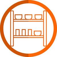 Rack Line Orange Circle Icon vector