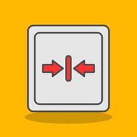 Minimize Filled Shadow Icon vector