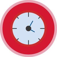 Clock Flat Multi Circle Icon vector