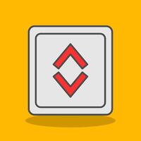 Up Down Filled Shadow Icon vector