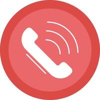 Telephone Glyph Multi Circle Icon vector