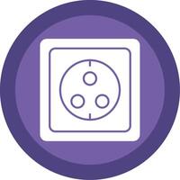 Wall Socket Glyph Multi Circle Icon vector