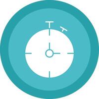 Chronometer Glyph Multi Circle Icon vector