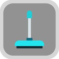 Floor Wiper Flat Round Corner Icon vector