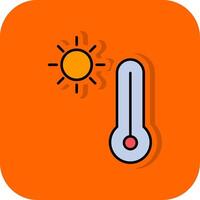 Warm Filled Orange background Icon vector