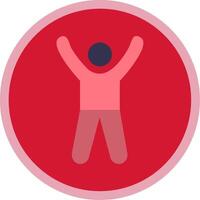 Cheer Up Flat Multi Circle Icon vector