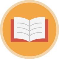 Book Reading Flat Multi Circle Icon vector