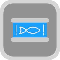 Tuna Flat Round Corner Icon vector