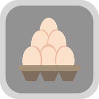 Egg Carton Flat Round Corner Icon vector