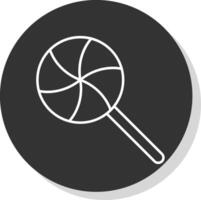 Candy Line Grey Circle Icon vector