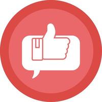 Positive Comment Glyph Multi Circle Icon vector