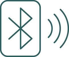 Bluetooth Line Gradient Round Corner Icon vector