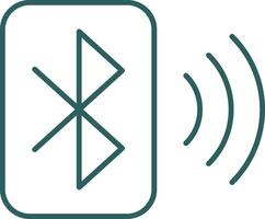 Bluetooth Line Gradient Round Corner Icon vector