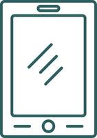 Tablet Line Gradient Round Corner Icon vector
