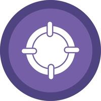 Goal Glyph Multi Circle Icon vector