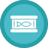 Tuna Glyph Multi Circle Icon vector