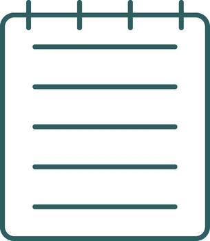 Note Line Gradient Round Corner Icon vector