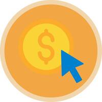 Pay Per Click Flat Multi Circle Icon vector