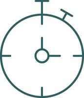 Chronometer Line Gradient Round Corner Icon vector