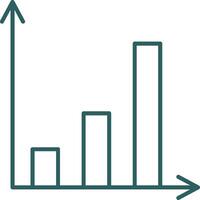 Growth Line Gradient Round Corner Icon vector