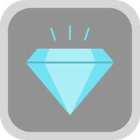 Diamond Flat Round Corner Icon vector