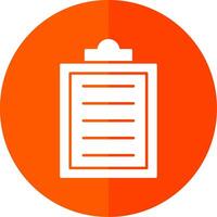Clipboard Glyph Red Circle Icon vector