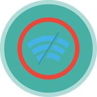 Disconnected Flat Multi Circle Icon vector
