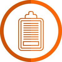 Task Line Orange Circle Icon vector