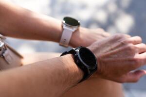 Set of smart watch images. You can put your design on the screen photo