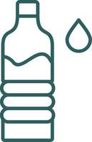 Water Bottle Line Gradient Round Corner Icon vector