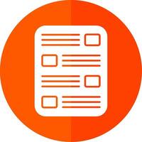 List Glyph Red Circle Icon vector
