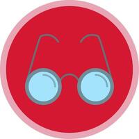 Reading Glasses Flat Multi Circle Icon vector