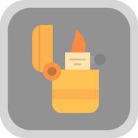 Lighter Flat Round Corner Icon vector