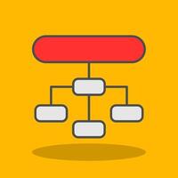 Hierarchical Structure Filled Shadow Icon vector