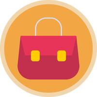 Shoulder Bag Flat Multi Circle Icon vector