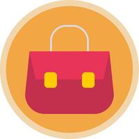 Shoulder Bag Flat Multi Circle Icon vector