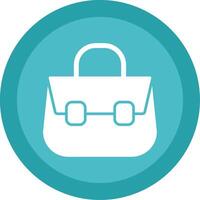 Shoulder Bag Glyph Multi Circle Icon vector