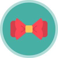 Bow Tie Flat Multi Circle Icon vector