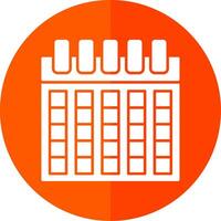 Schedule Glyph Red Circle Icon vector