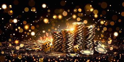 AI Generated casino online concept, gold mining concept photo