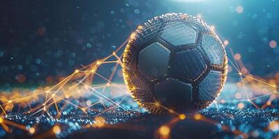 ai generado fútbol pelota computadora gráficos antecedentes foto