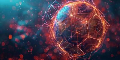 AI Generated SOCCER BALL Computer Graphics Background photo