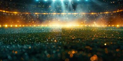 AI Generated On the stadium. abstract football or soccer backgrounds photo