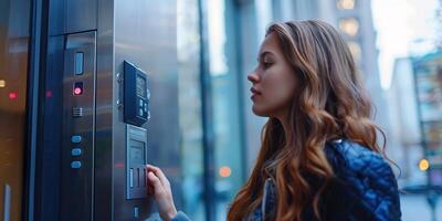 AI Generated inputing passwords on an electronic door lock photo